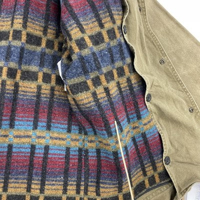 Vintage Woolrich Barn Coat Chore Work Jacket Size Large Wool Lined
