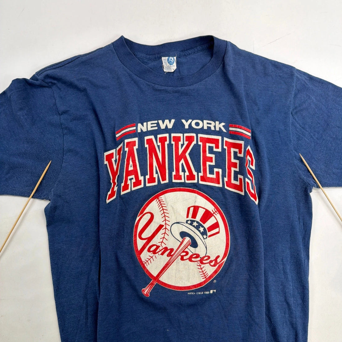 Vintage New York Yankees T-Shirt Size Large 1989 80s MLB