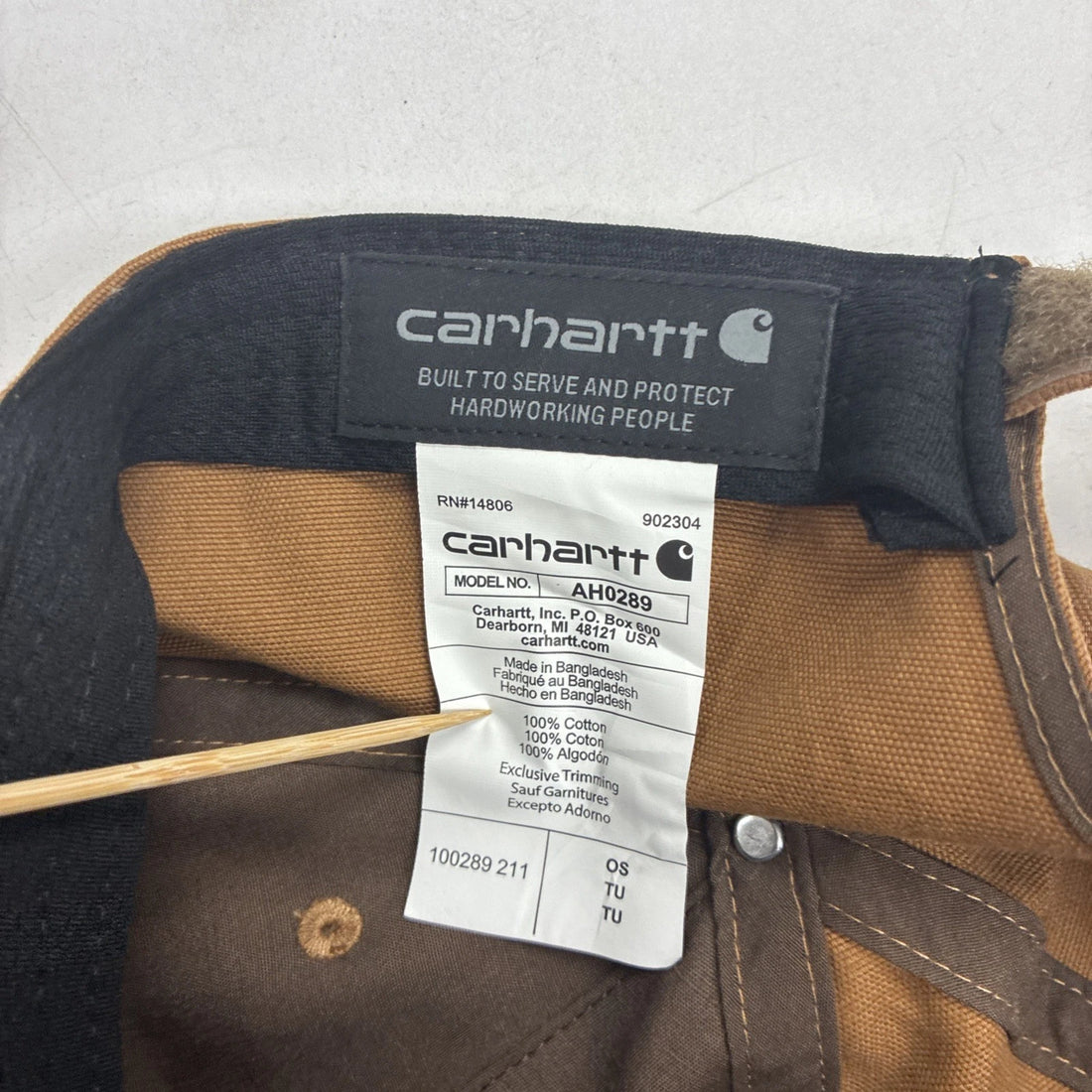 Carhartt Force Adjustable Hat Cap OSFA Brown