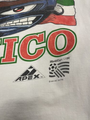 Vintage World Cup Mexico Apex One T-Shirt Size Medium Soccer 1994 90s FIFA