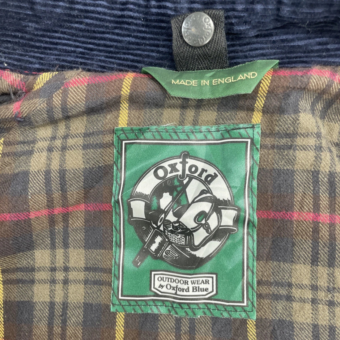 Oxford Blues Wax Field Coat Jacket Size Large Red