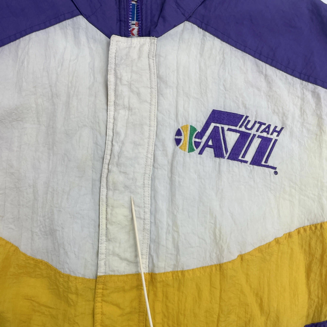 Vintage Utah Jazz Apex One Puffer Jacket Size Large 90s NBA