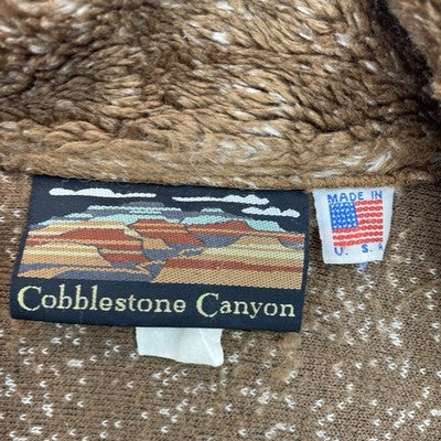 Vintage Cobblestone Canyon Dog Fleece Jacket Size Small All Over Print