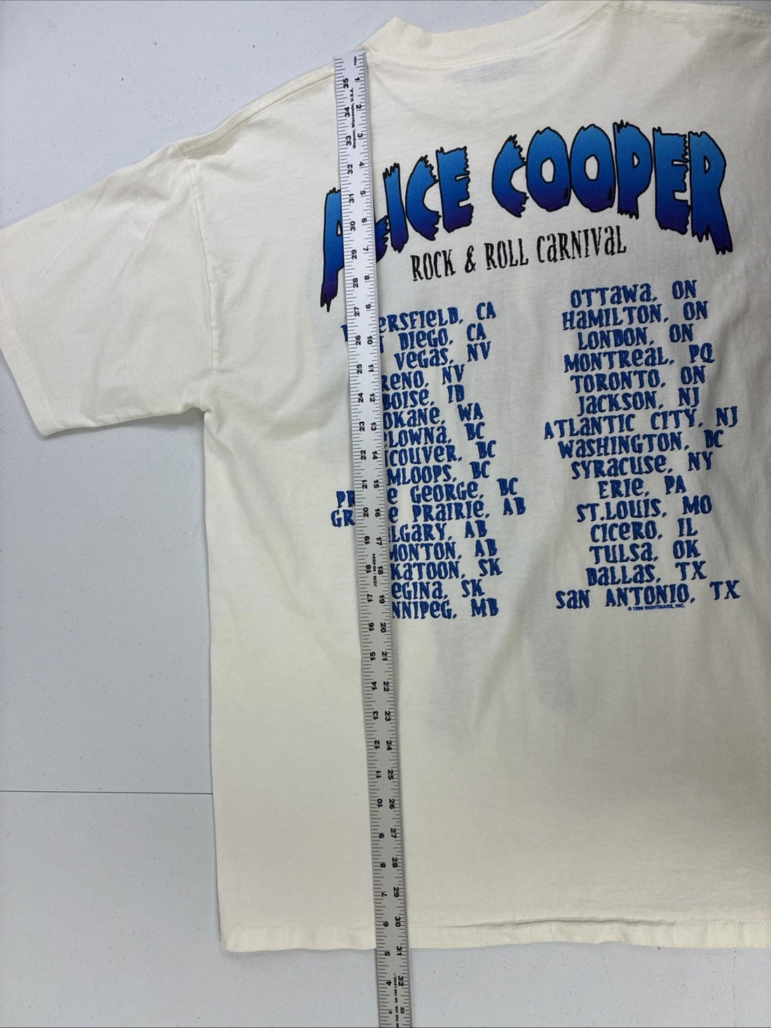 Vintage Alice Cooper Rock & Roll Carnival T-Shirt Size XL 1999 90s