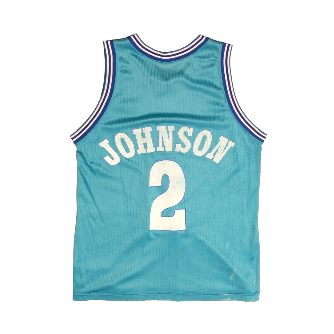 Vintage Charlotte Hornets Larry Johnson Champion Jersey Size 40 NBA