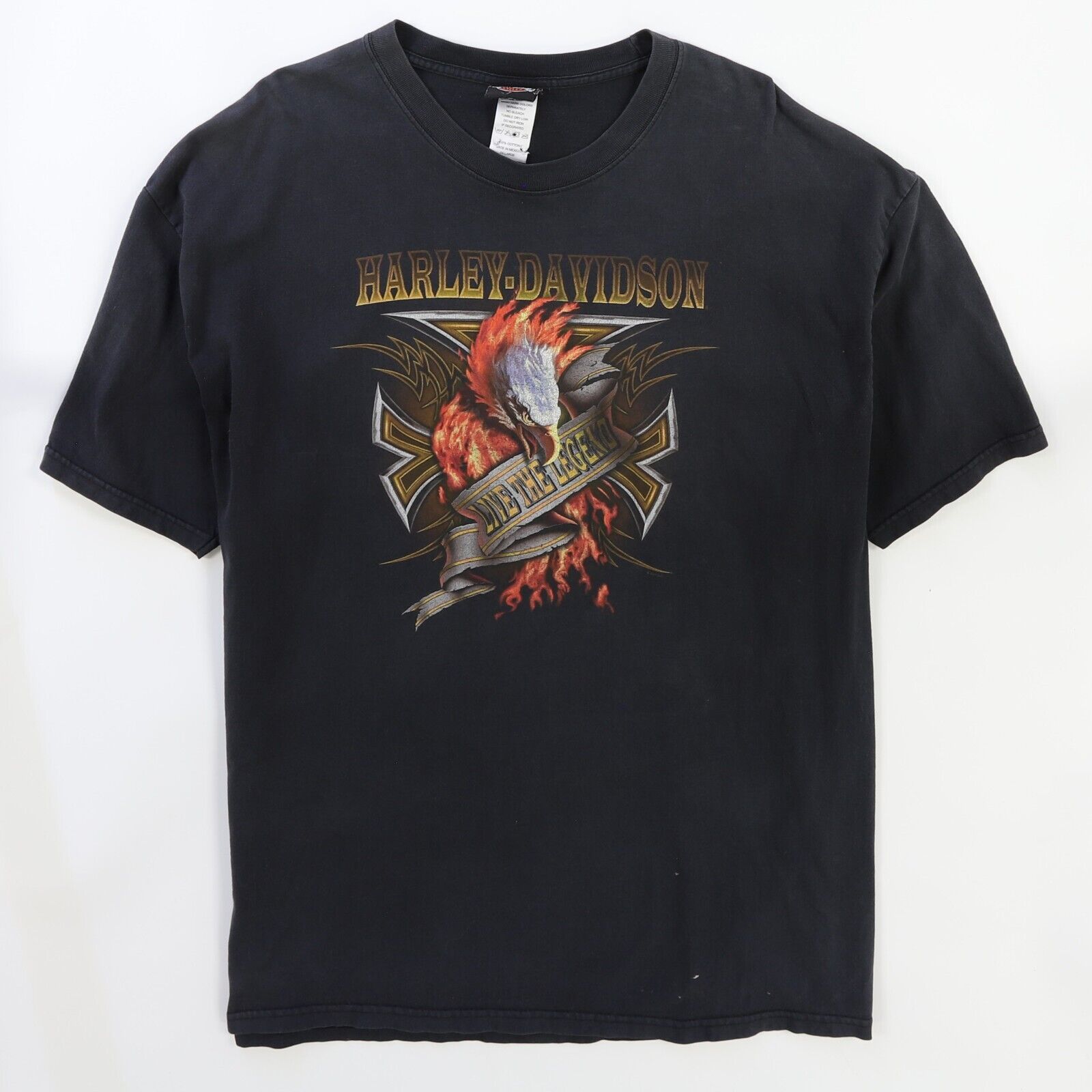 Harley Davidson Live The Legend Eagle T Shirt Size 2XL 2007 Throwback Vault