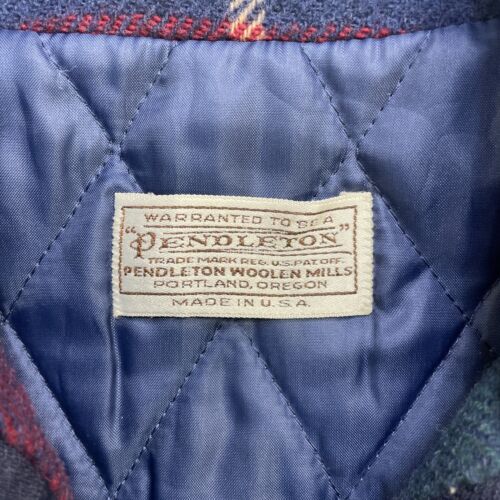 Vintage Pendleton Wool Bomber Jacket Size Medium Plaid