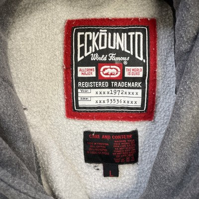 Ecko Unltd Sweatshirt Hoodie Size Large Y2K Chain Stitch