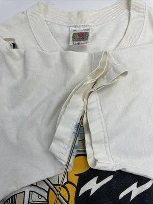 Vintage Garfield Fishing T-Shirt Size Medium All Over Print 1996 90s