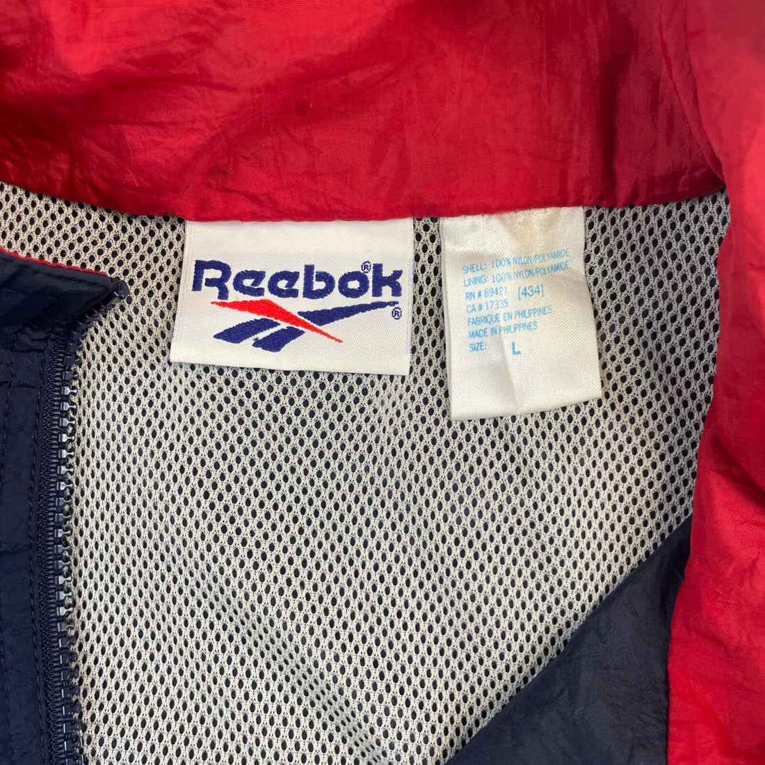 Vintage Reebok Windbreaker Light Jacket Size Large