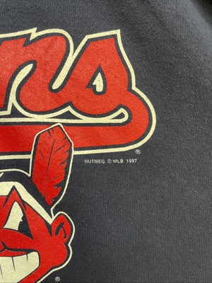 Vintage Cleveland Indians Lee Sweatshirt Hoodie Size Large MLB