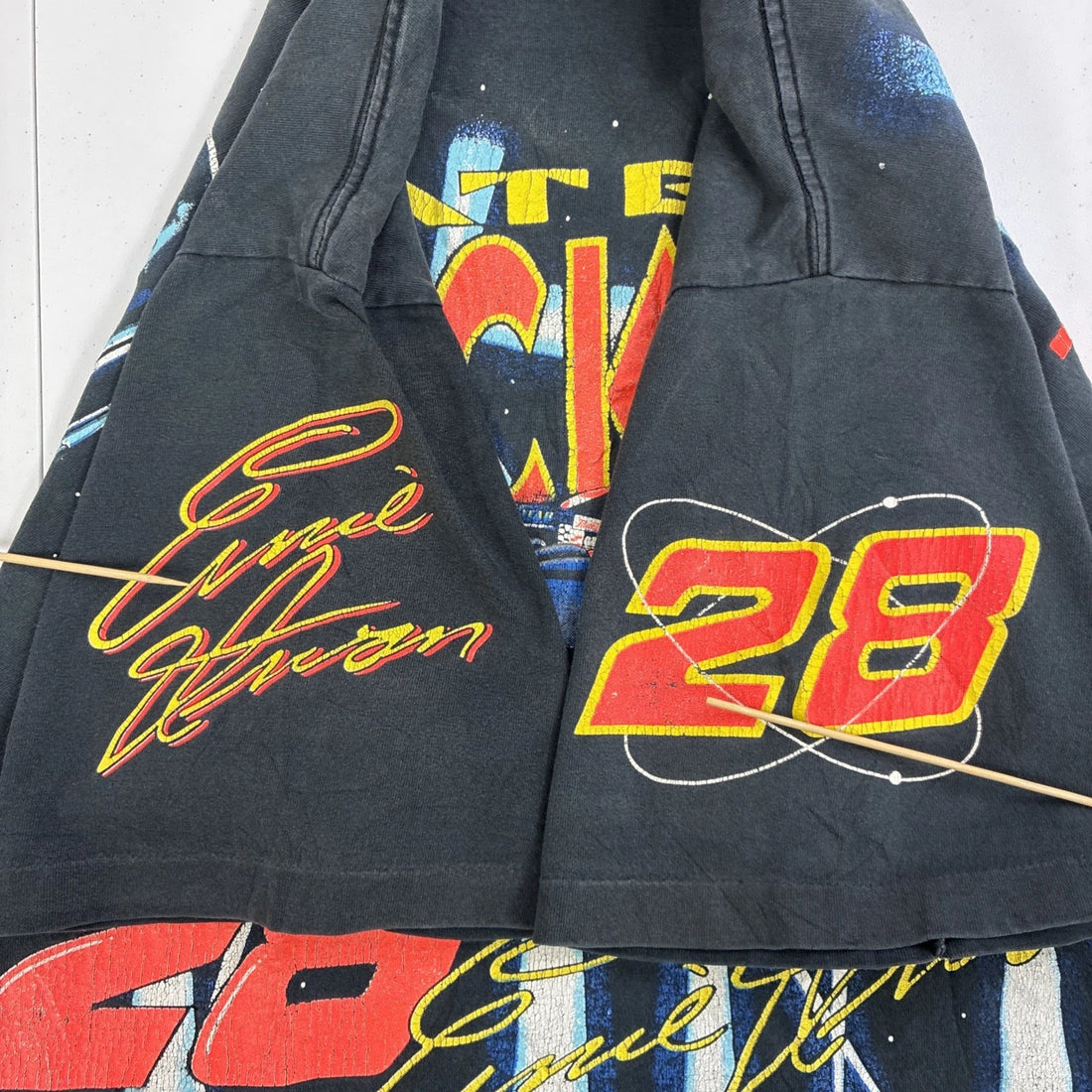 Vintage Ernie Ervin Havoline Yates Rocket Racing T-Shirt 2XL All Over Print