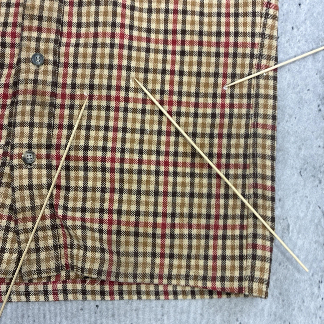 Vintage Gingham Button Up Shirt Size Large