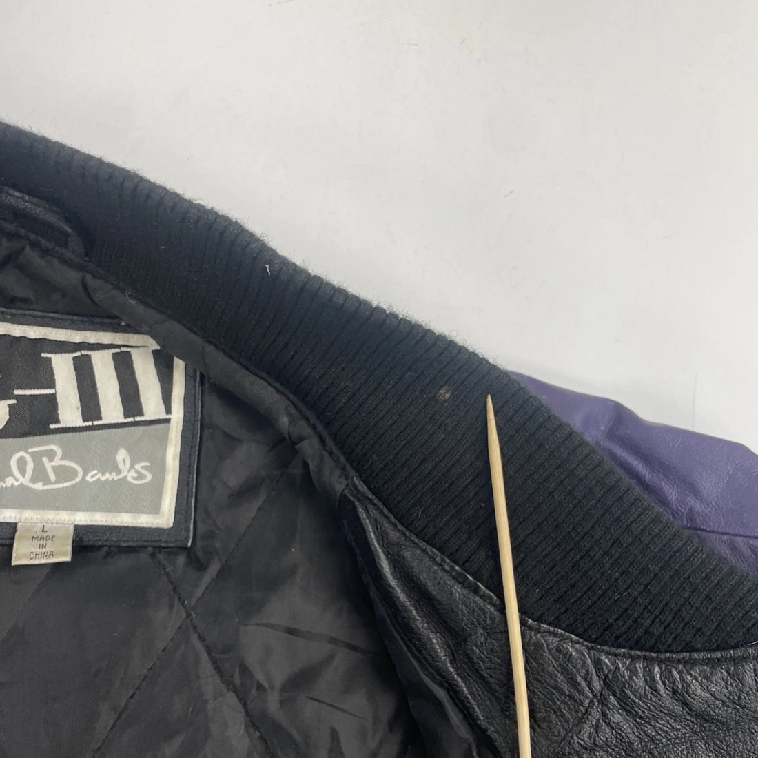 Vintage Minnesota Vikings G-III Carl Banks Leather Varsity Jacket Size Large NFL