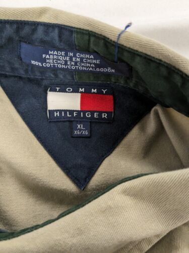 Vintage Tommy Hilfiger Flag Button Up Shirt Size XL Spell Out