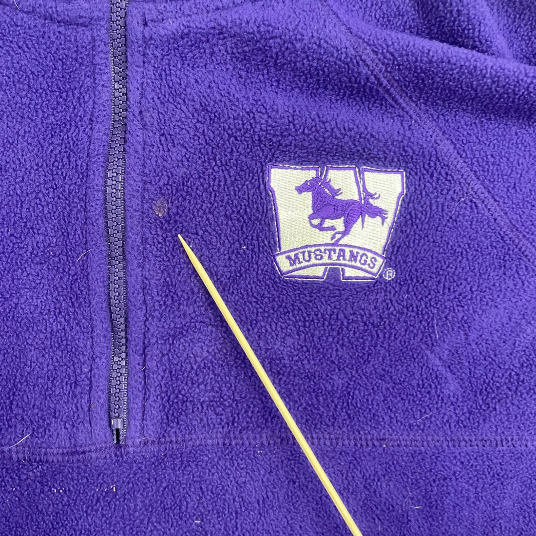 Western Mustangs Adidas 1/4 Zip Fleece Jacket Size Medium NCAA