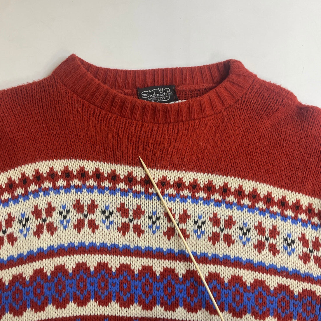 Vintage Sedgewick Crewneck Sweater Size Large Fair Isle