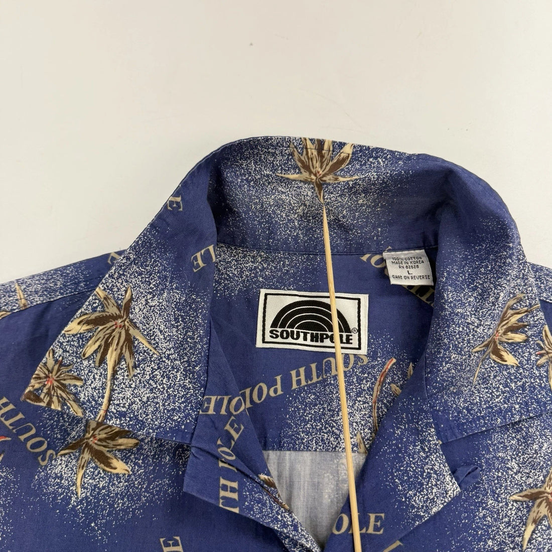 Vintage Southpole Hawaiian Beach Tropical Short Sleeve Button Up Shirt Large Y2K