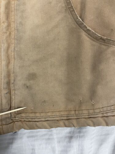 Vintage Carhartt Canvas Work Jacket Size Medium Beige J22