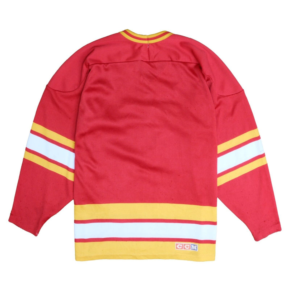 Vintage Calgary Flames CCM Maska Hockey Jersey Size Medium NHL