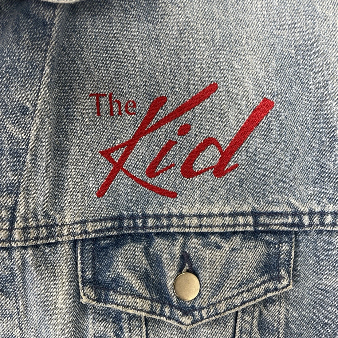 Vintage The Kid Good Times Pepsi Denim Trucker Jacket Size XL