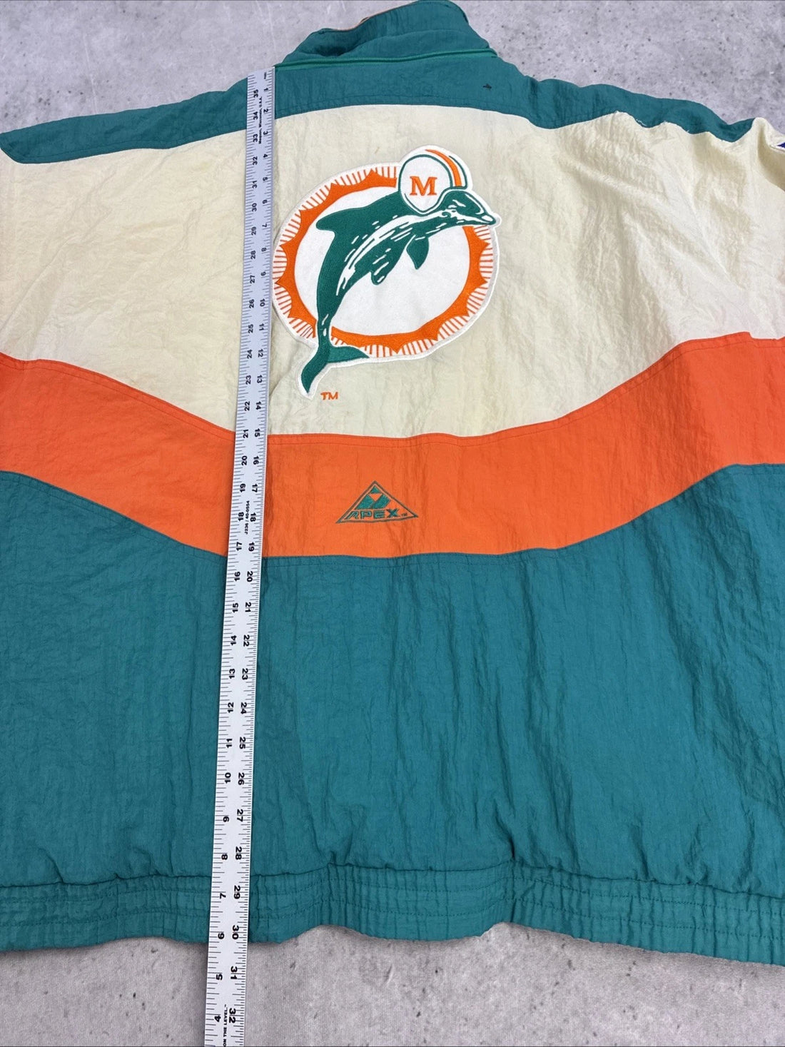Vintage Miami Dolphins Apex One Puffer Jacket Size XL 90s NFL
