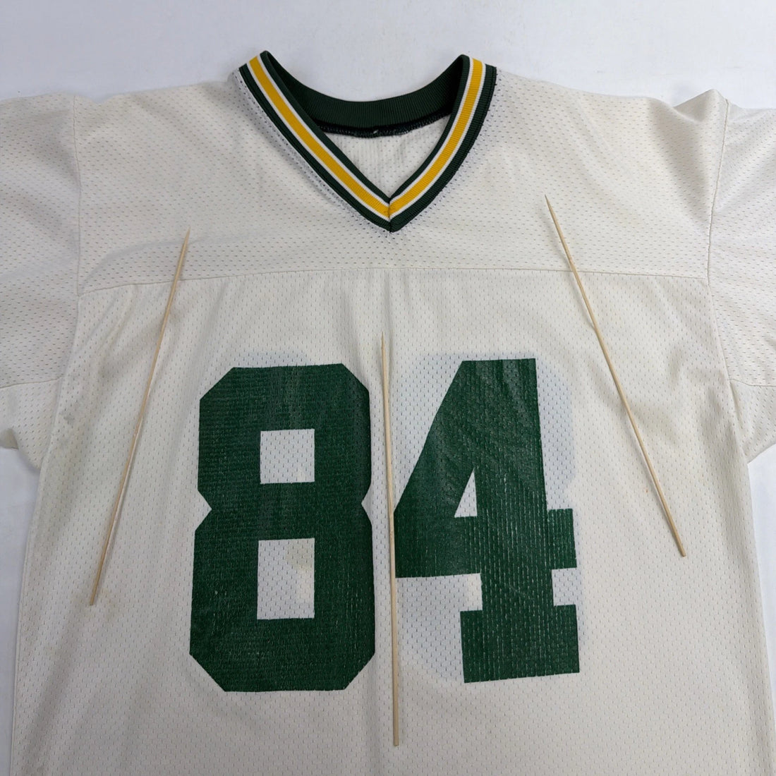 Vintage Green Bay Packers Sterling Sharpe Champion Jersey Size Large White NFL