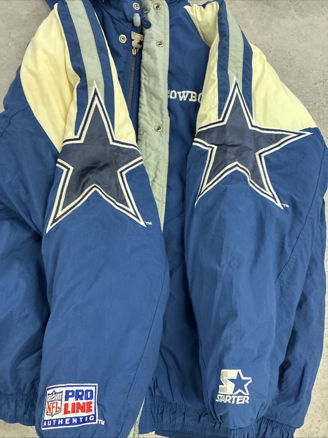 Vintage Dallas Cowboys Starter Puffer Jacket Size XL NFL