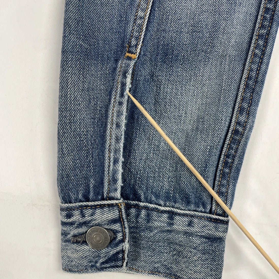 Polo Ralph Lauren Denim Trucker Jacket Size Small USA Flag Patch