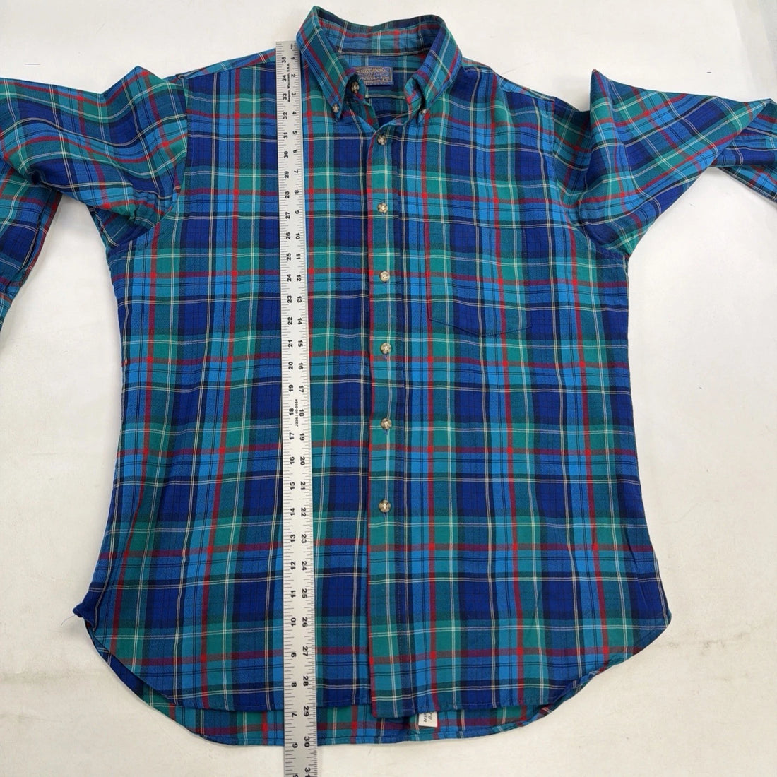 Vintage Pendleton Wool Fireside Button Up Shirt Size Large Plaid