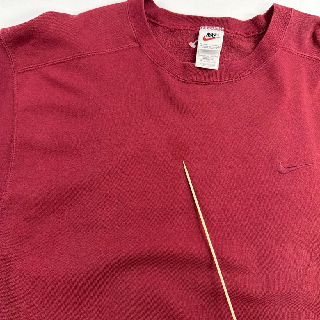 Vintage Nike Sweatshirt Size Large Red Embroidered Swoosh