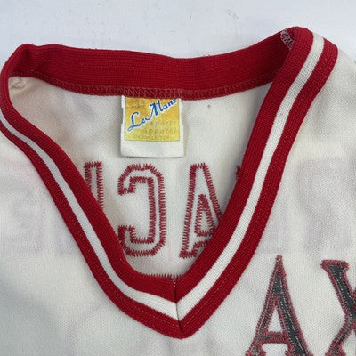 Vintage Alpha Chi Delta V-Neck Ringer Jersey T-Shirt Medium Sorority Fraternity