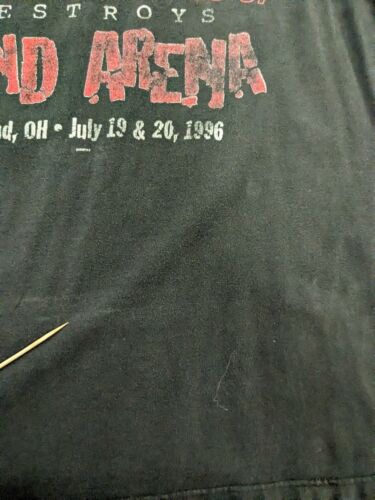 Vintage Kiss Alive Worldwide Tour T-Shirt Size XL Black Band Tee 1996 90s