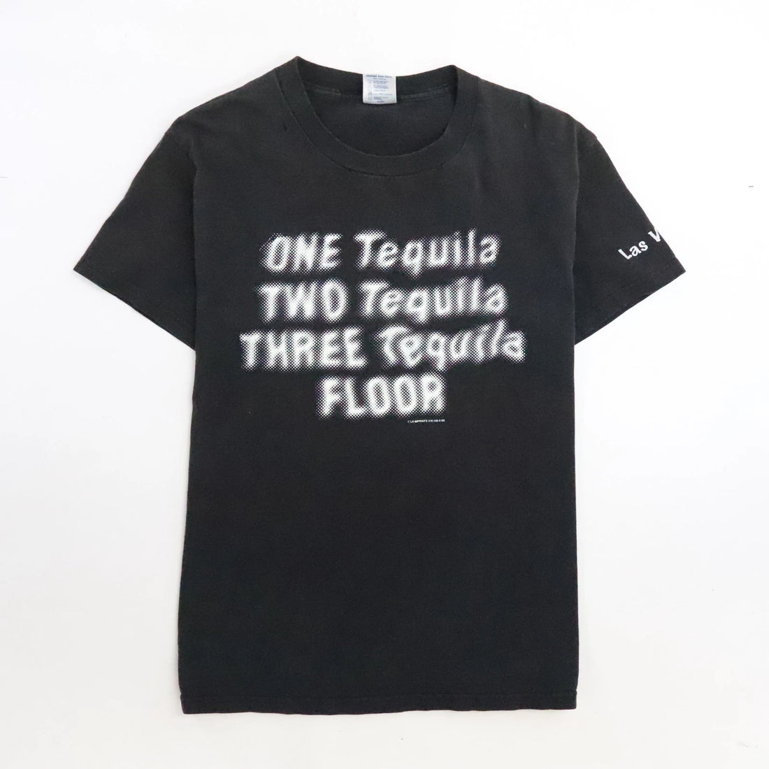 Vintage One Tequila Two Tequila Three Tequila Floor T-Shirt Medium Parody Humor