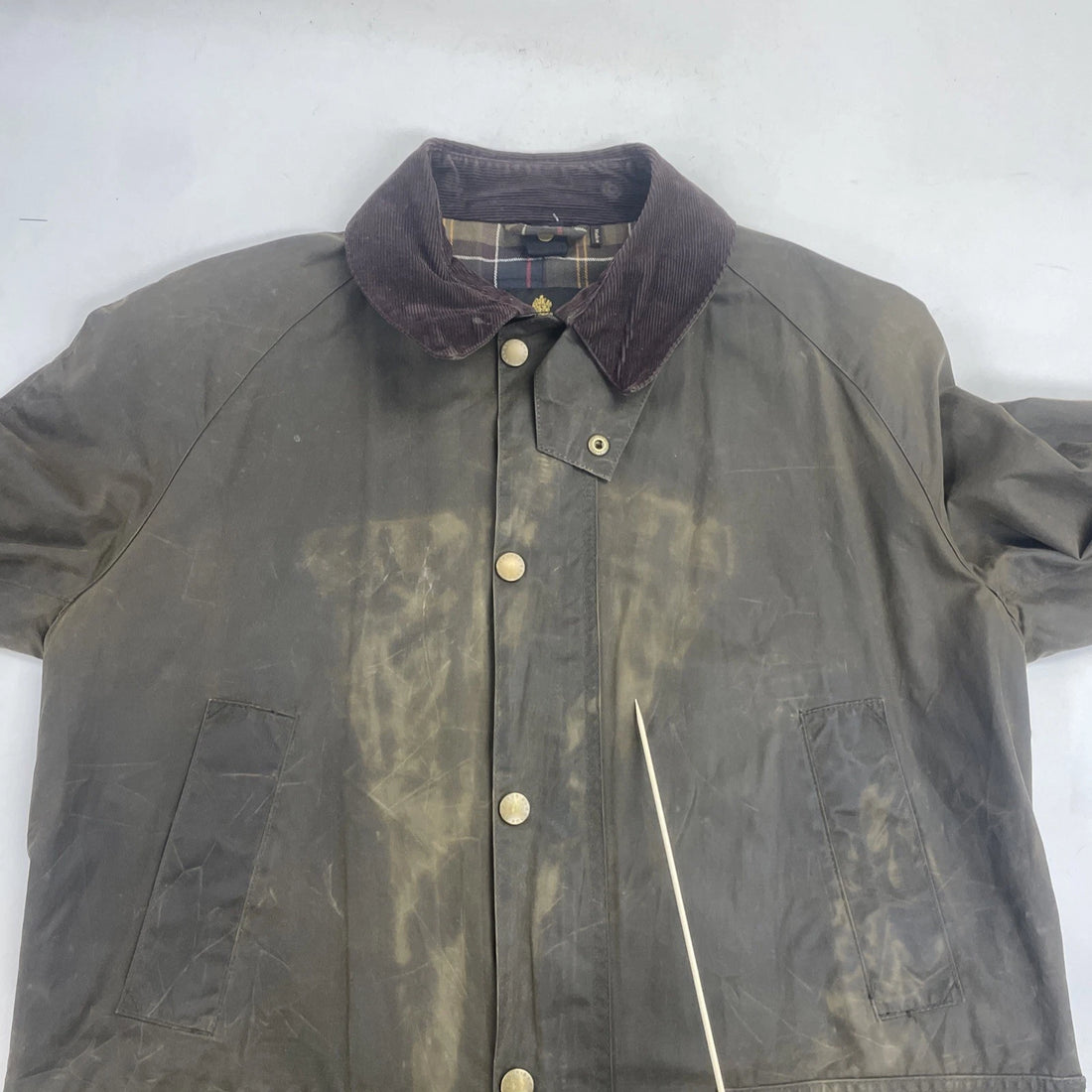 Barbour Wax Ashby Coat Jacket Size XL