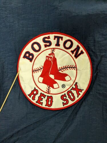 Vintage Boston Red Sox Starter Puffer Jacket Size Large Blue 1/2 Zip MLB