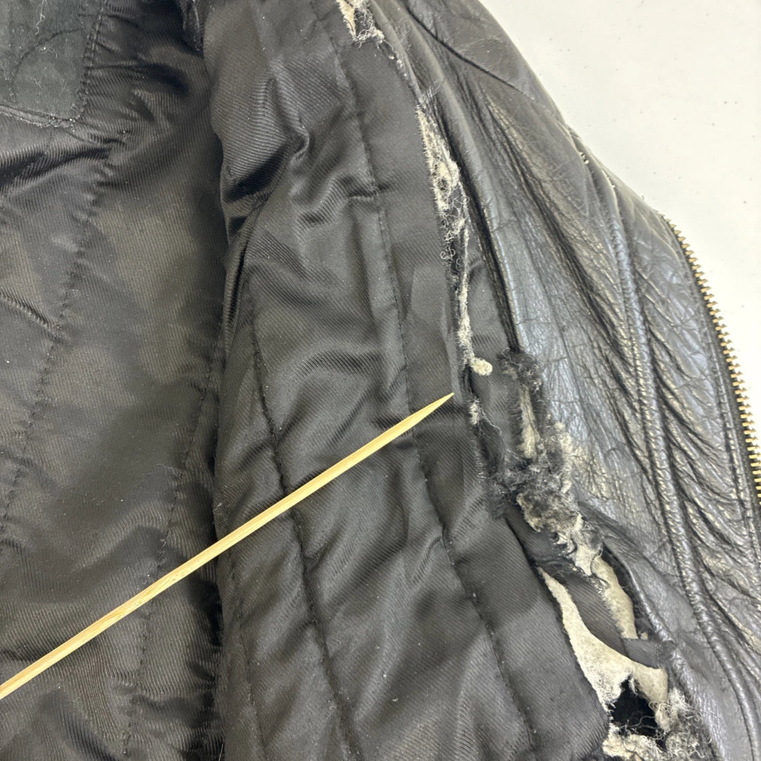 Vintage London Fog Leather Bomber Jacket Size Large Black