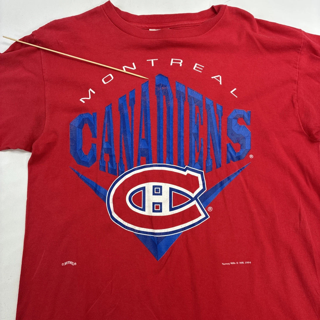 Vintage Montreal Canadiens Nutmeg Mills T-Shirt XL 1994 90s NHL