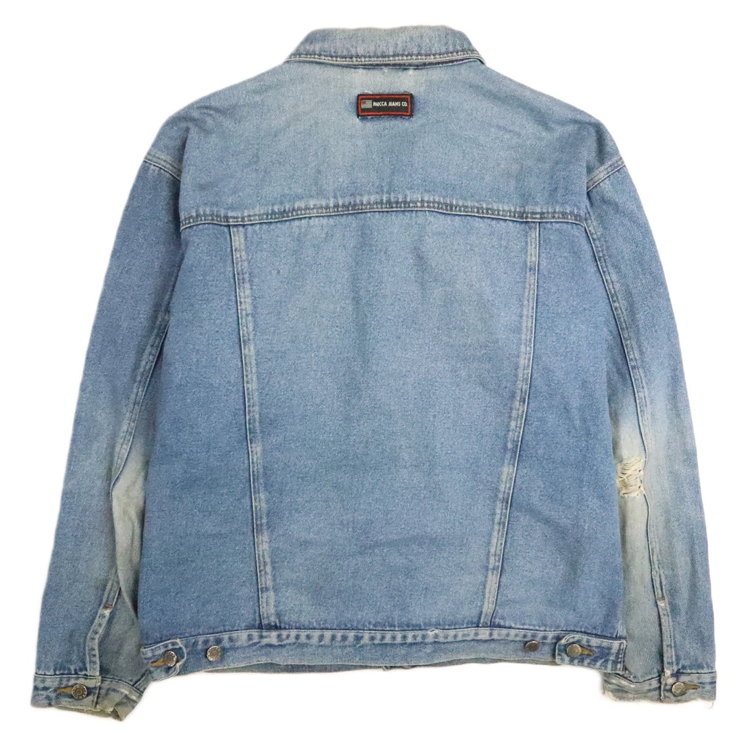 Vintage Mecca Jeans Co. Denim Trucker Jacket Size Large Y2K