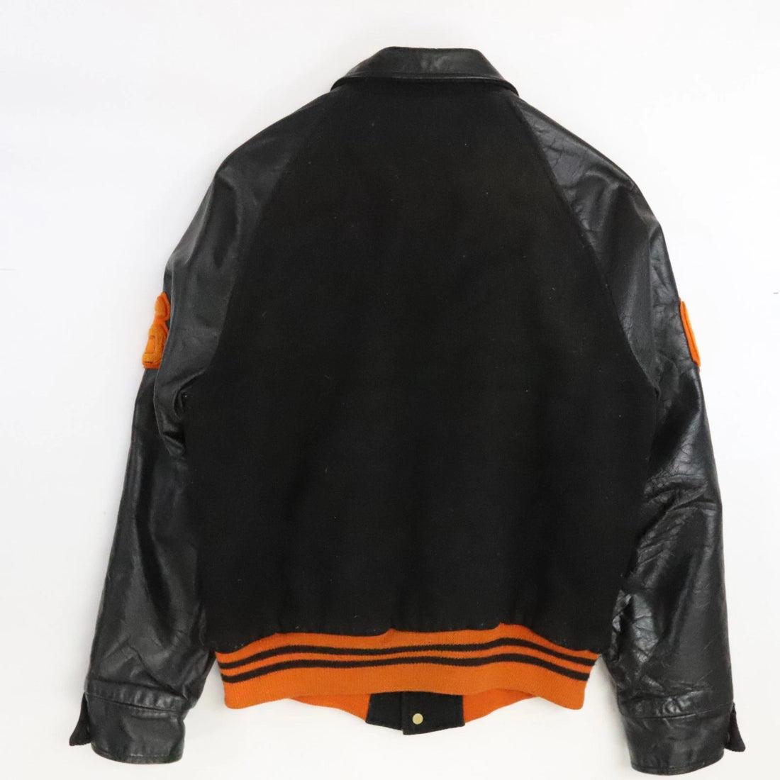 Vintage Football Sr. League Champs Leather Wool Varsity Jacket Size 40 80s