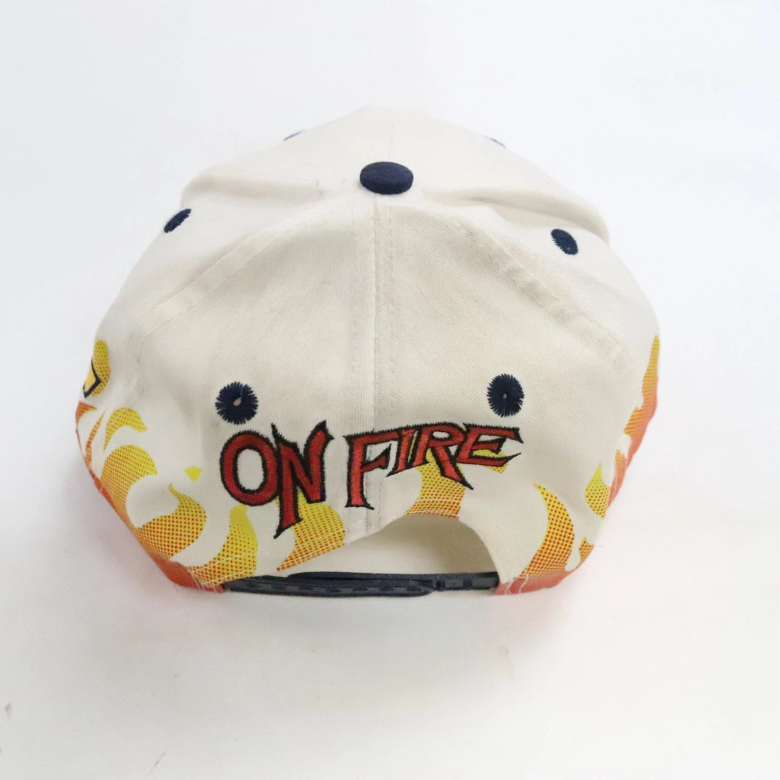 Vintage Michigan Wolverines Front Row On Fire Snapback Hat OSFA 90s NCAA