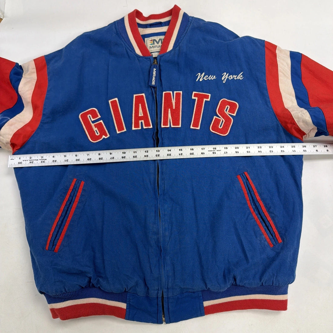 New York Giants Mirage Bomber Jacket Size Medium Throwback Collection NFL