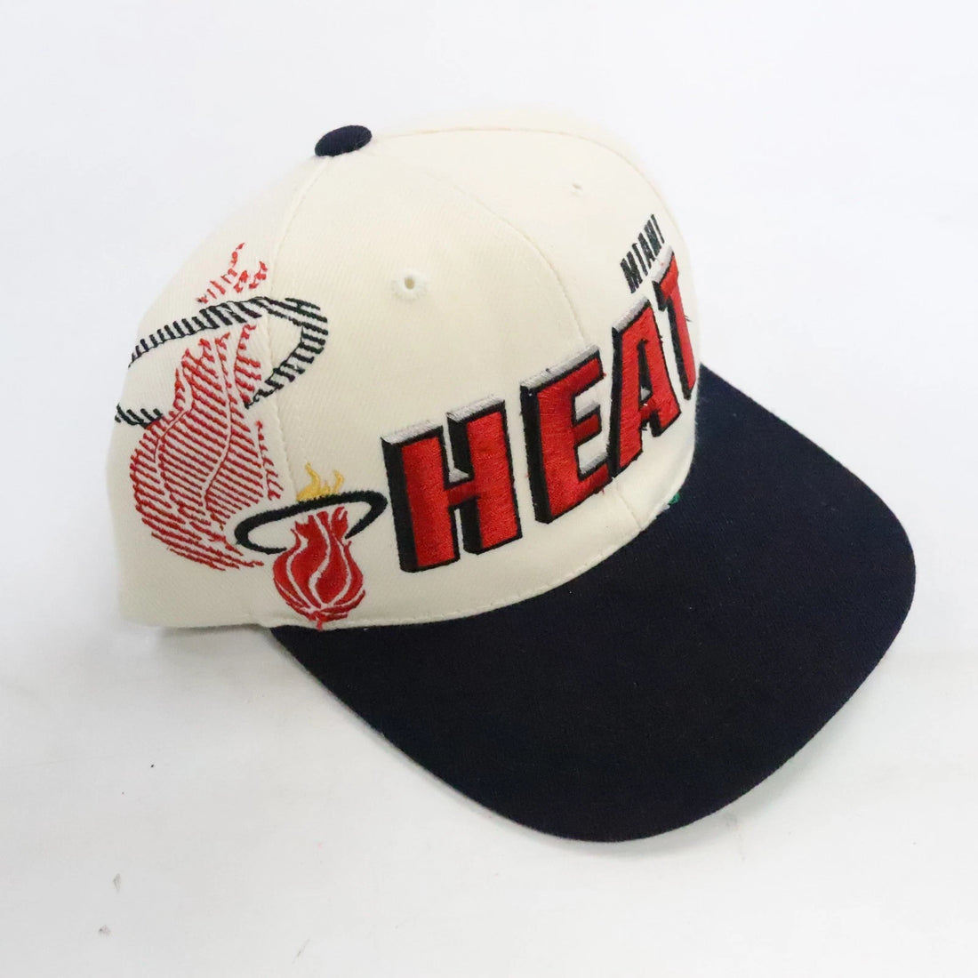 Vintage Miami Heat Shadow Wool Sports Specialties Snapback Hat OSFA NBA