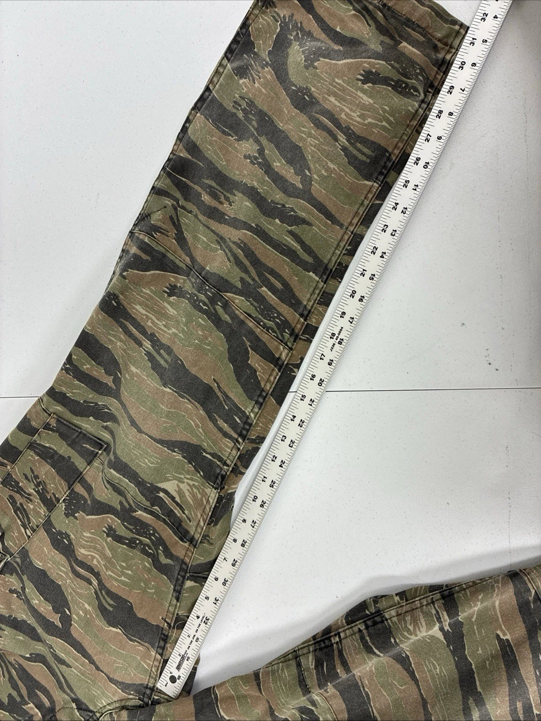 Tiger Camo Combat Cargo Utility Pants Size Large Long