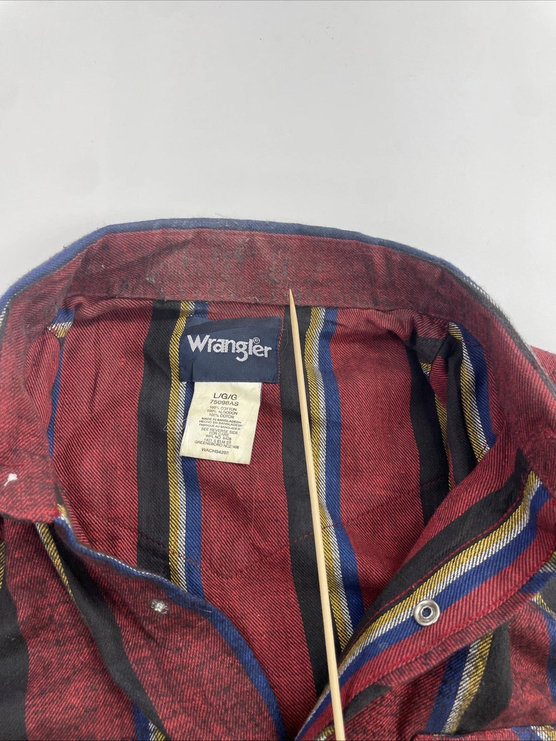 Vintage Wrangler Western Pearl Snap Shirt Size Large