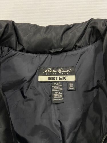 Vintage Eddie Bauer Ebtek Puffer Vest Jacket Size XL Gray Goose Down Insulated