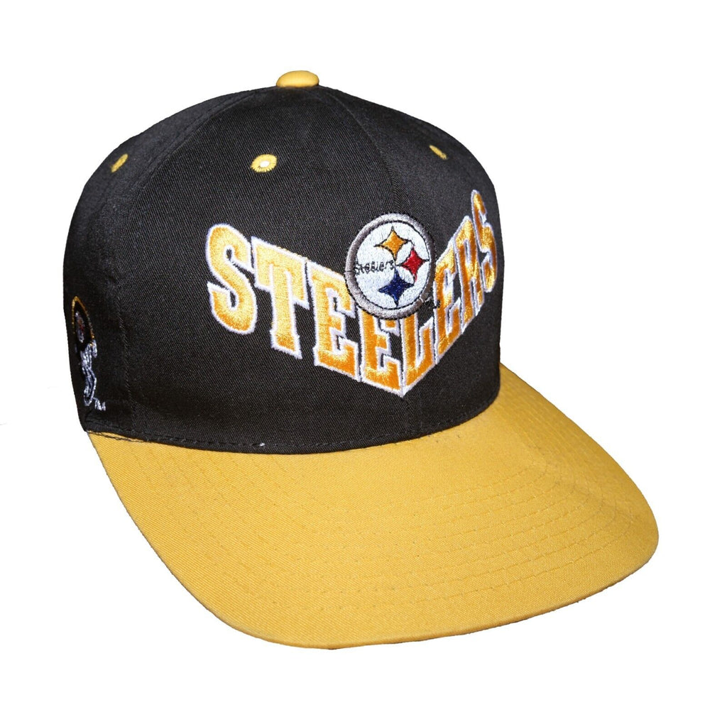 Vintage Pittsburgh Steelers NFL Black Corduroy Hat Annco, OTTO