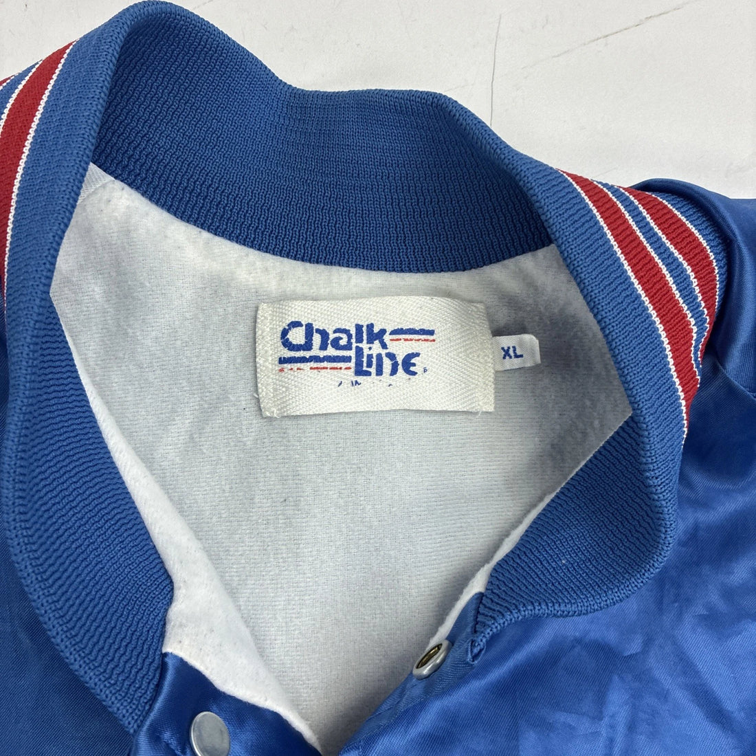 Vintage Chicago Cubs Chalk Line Satin Bomber Jacket Size XL MLB