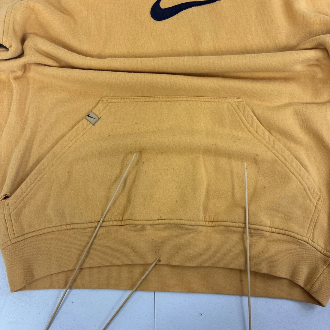 Vintage Nike Sweatshirt Hoodie Size Large Yellow Swoosh