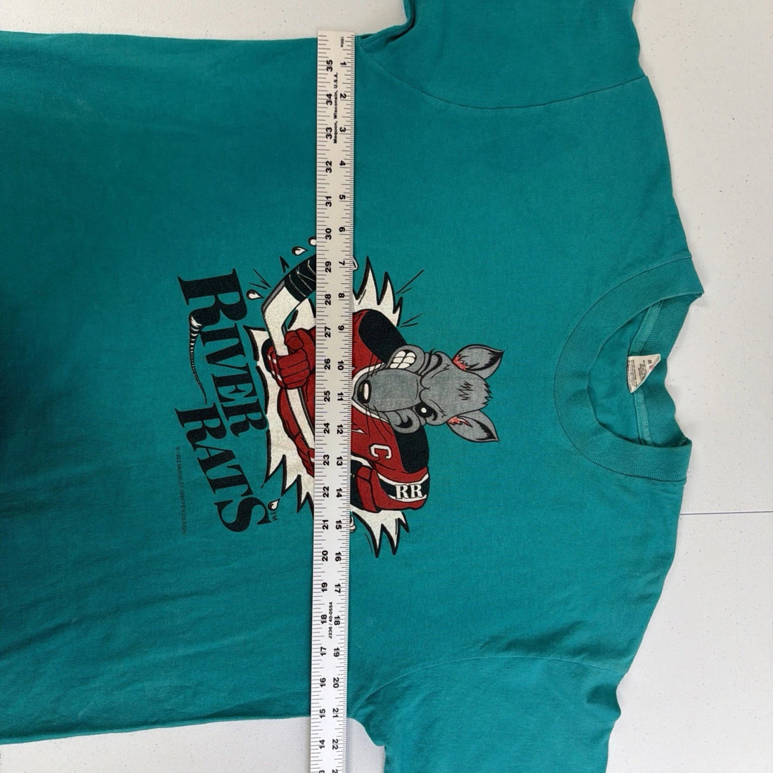 Vintage Albany River Rats Breakthrough T-Shirt Size Large 90s AHL
